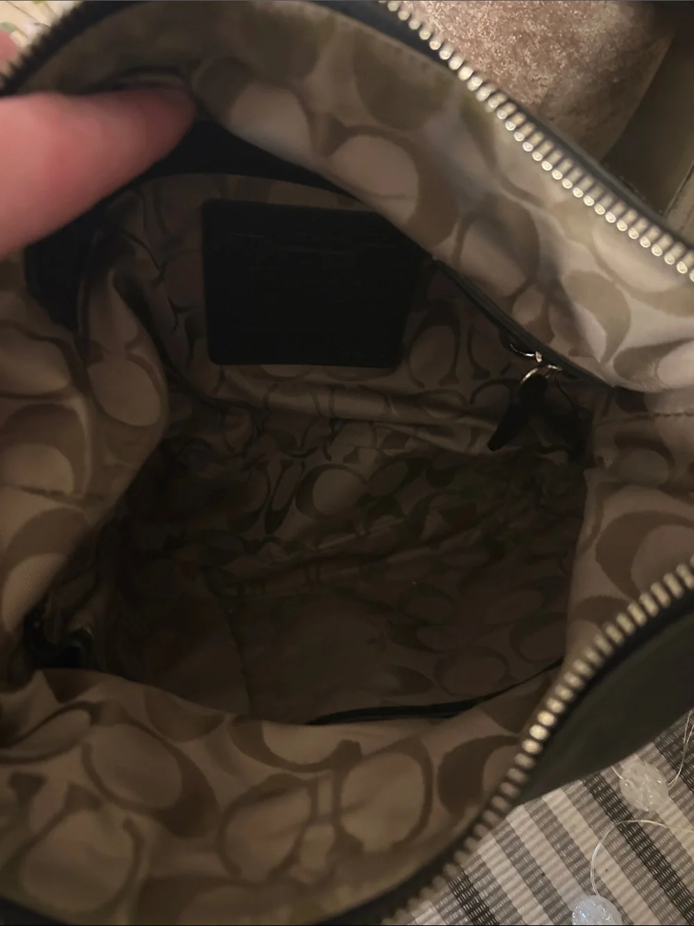 Vintage Coach Hamptons Black Leather Hobo Bag Style 9326